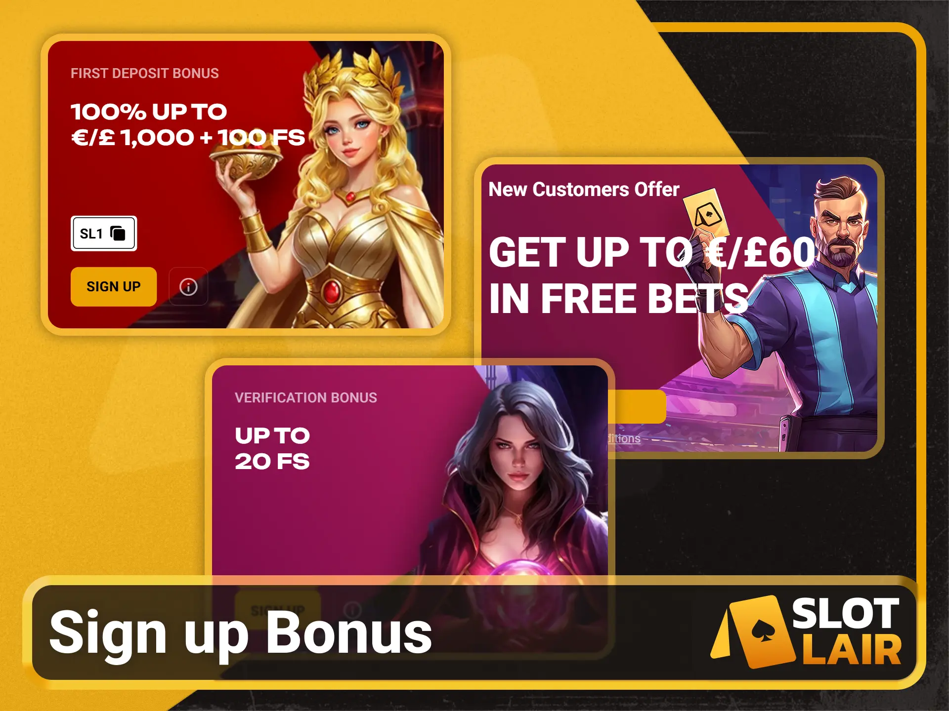 Claim your massive welcome bonus on the Slotlair official platform.