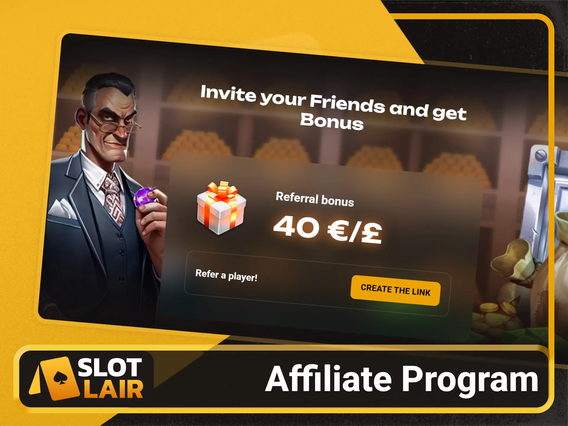 Join the profitable partner program on the Slotlair official portal.