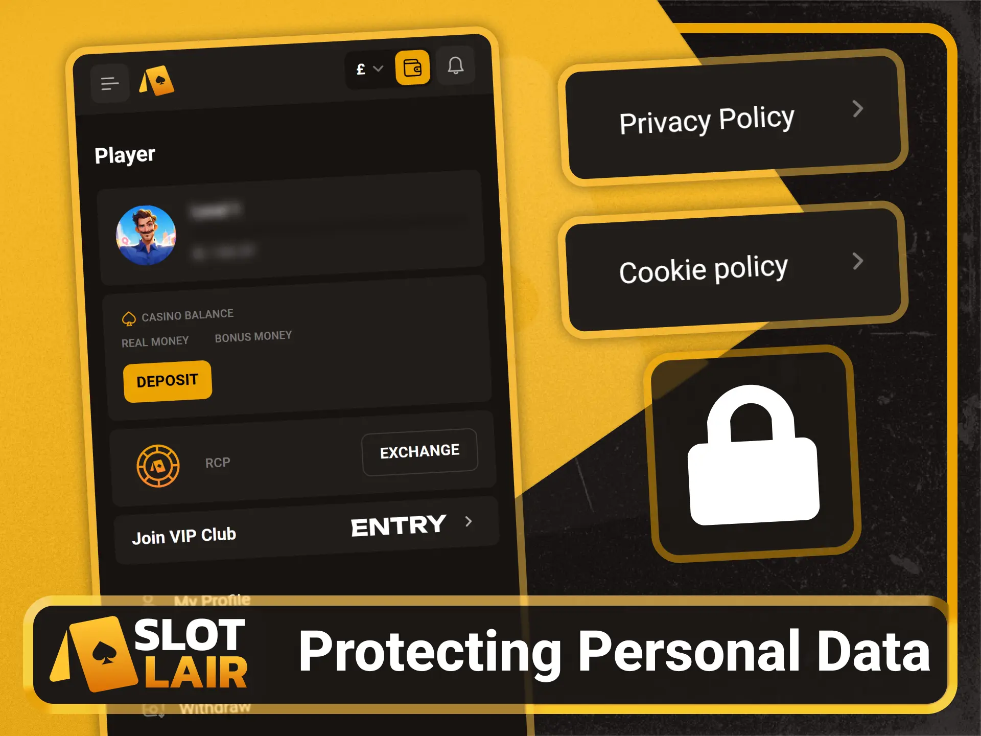Read about advanced player data protection on Slotlair official.
