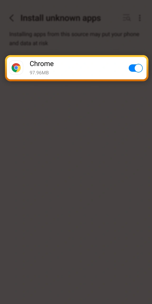Enable unknown source installations on the Slotlair official mobile app.