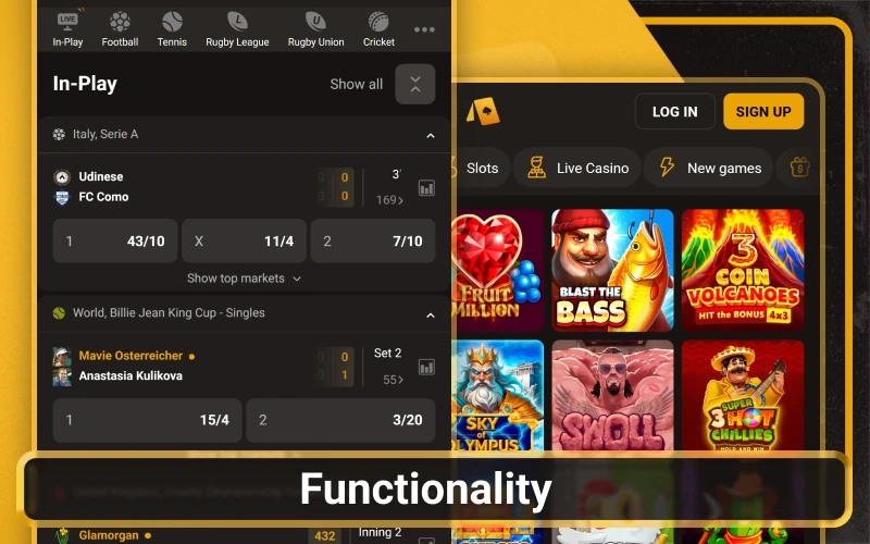 Access all website functions through the Slotlair official mobile app.