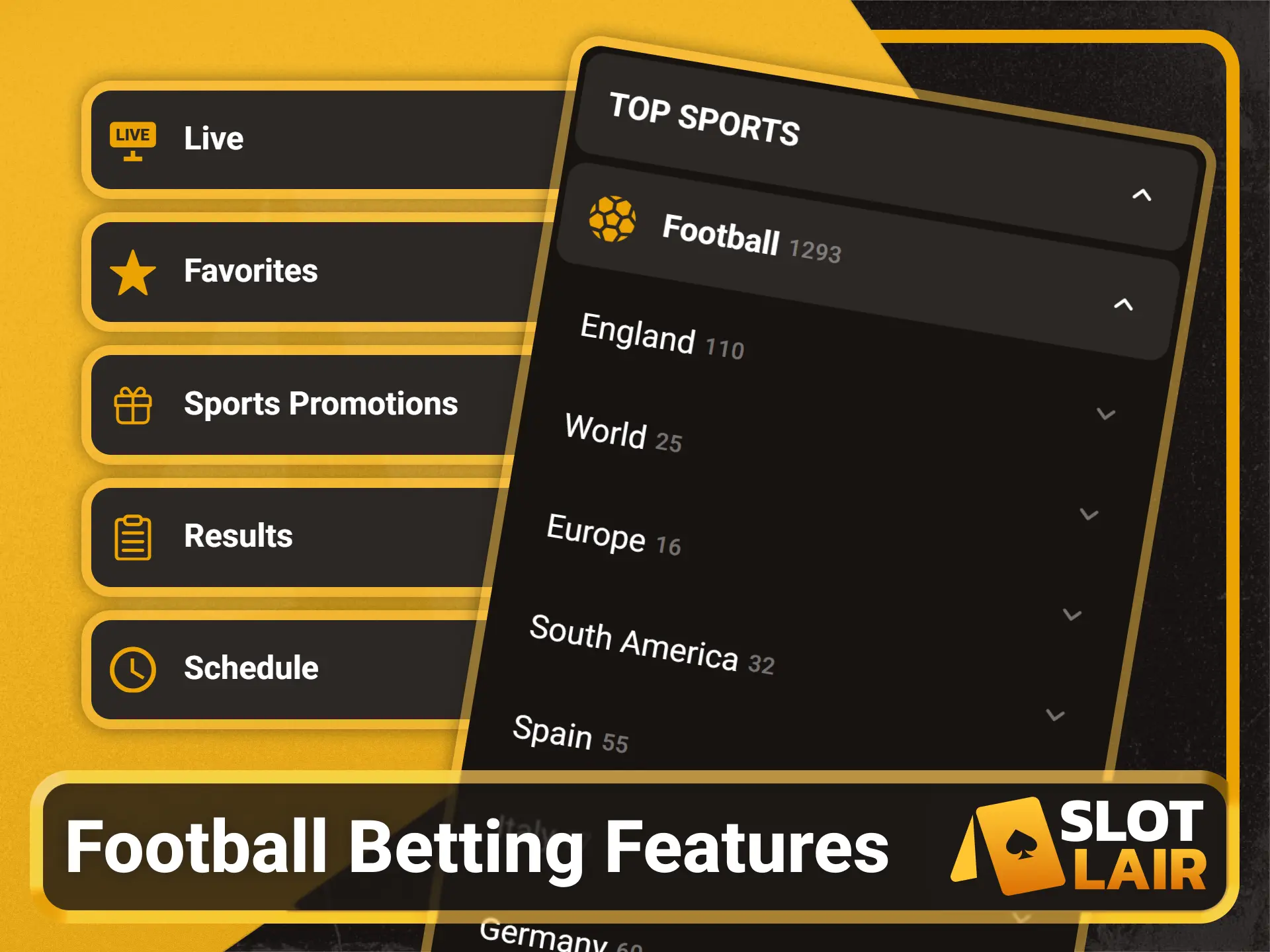 Explore unique football betting features on the Slotlair official portal.