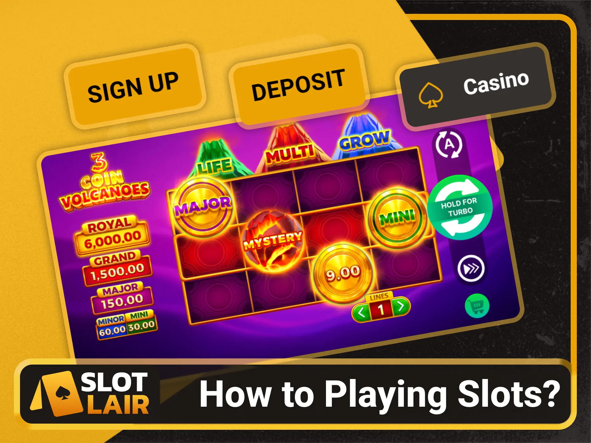 Start playing online slot machines on the Slotlair official site.