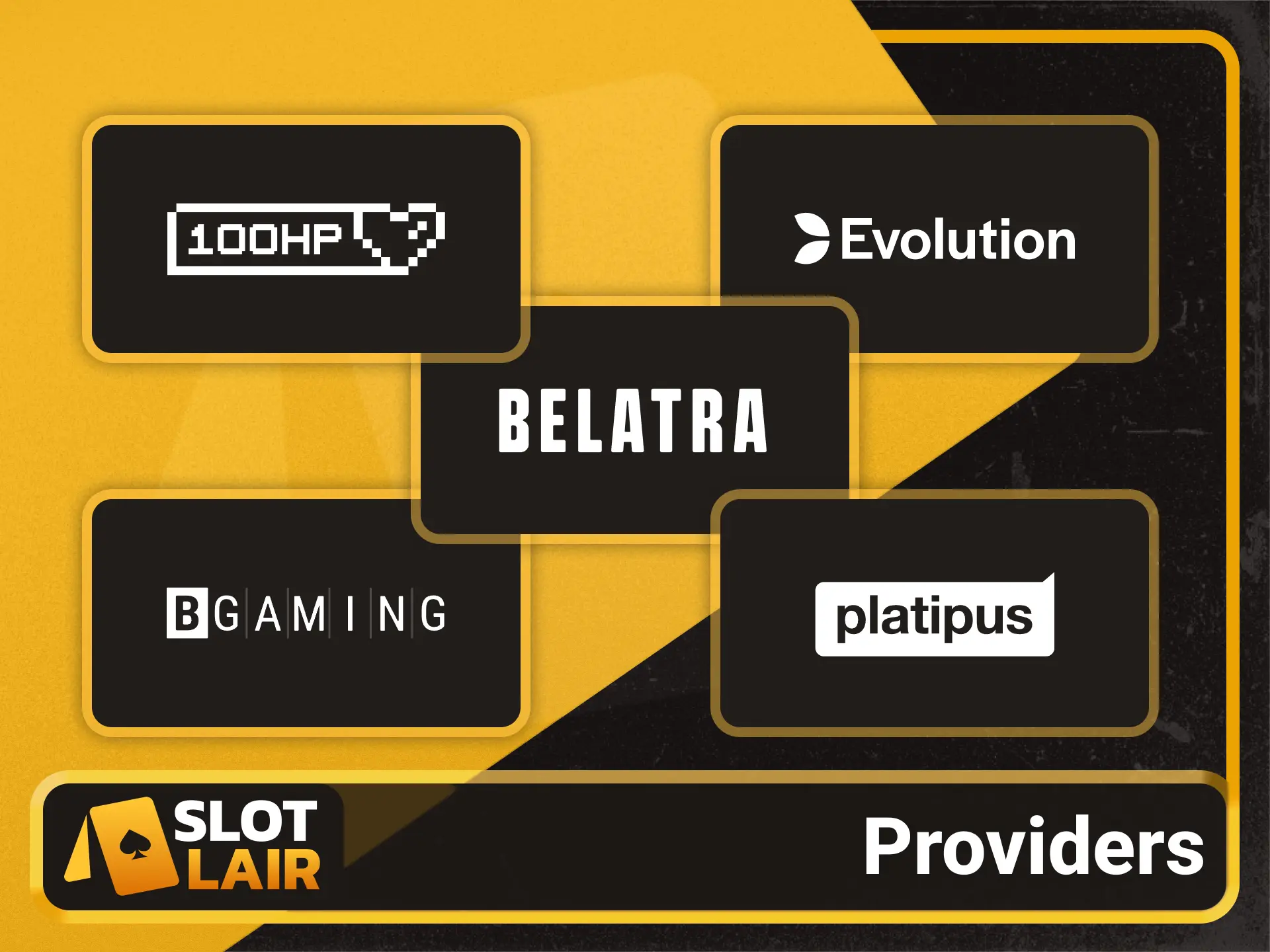 Play games from licensed software providers on Slotlair official portal.