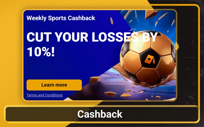 Receive ten percent sports cashback on the Slotlair.