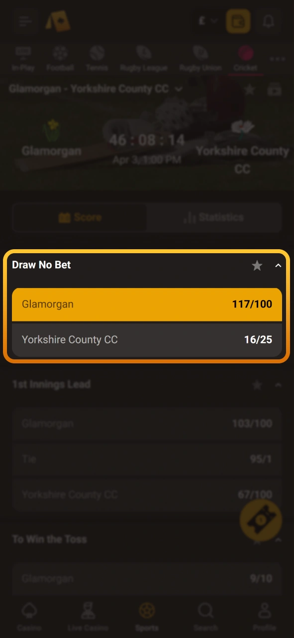 Add betting odds to your slip on Slotlair.
