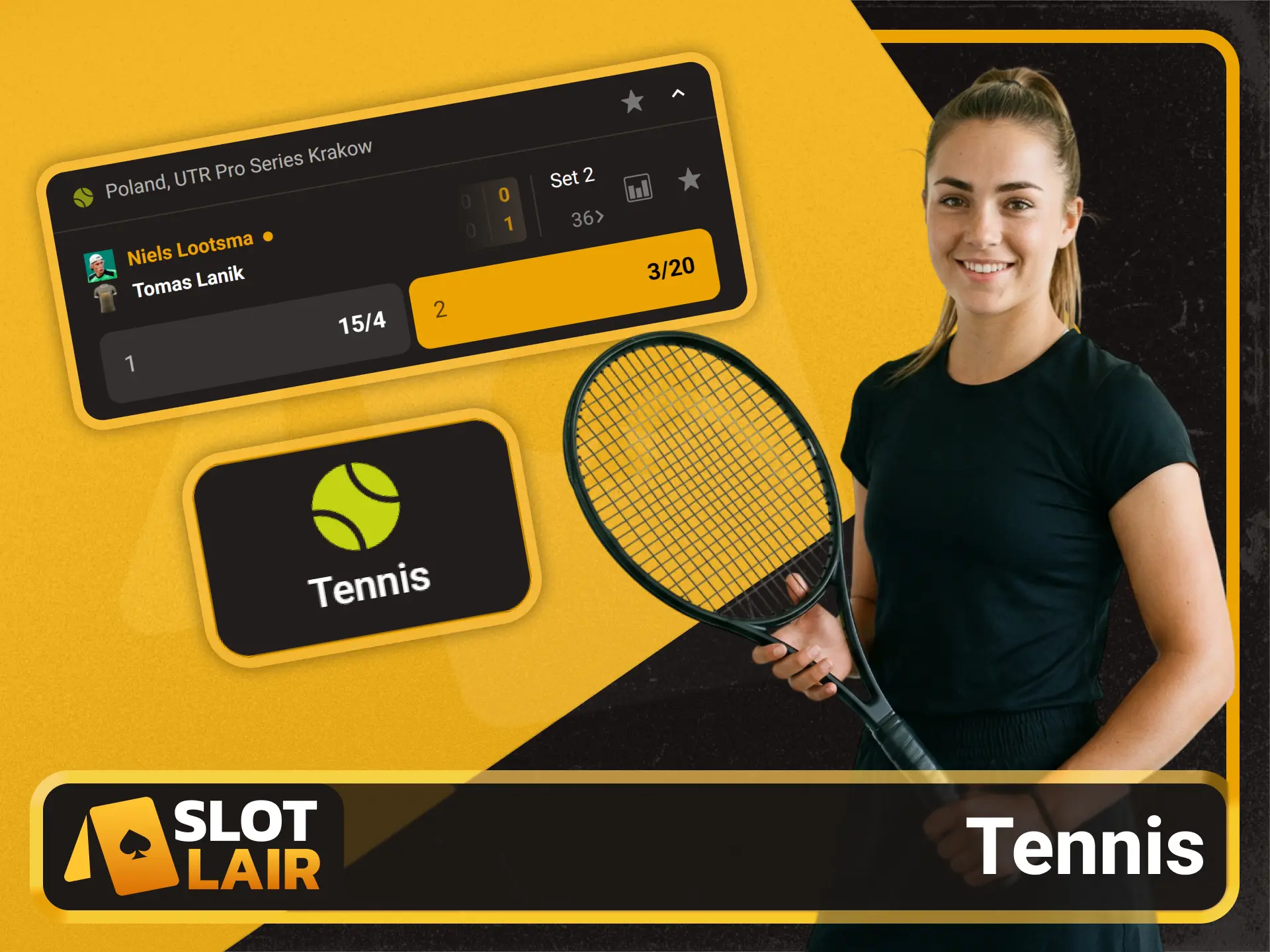 Enjoy ATP and WTA tennis betting on the Slotlair official platform.