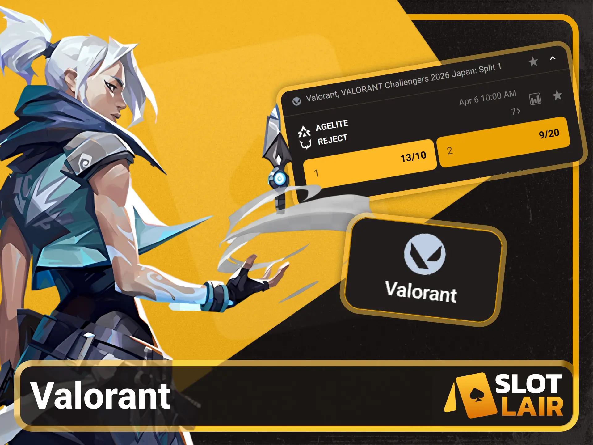 Predict Valorant challengers match outcomes on the Slotlair official betting site.