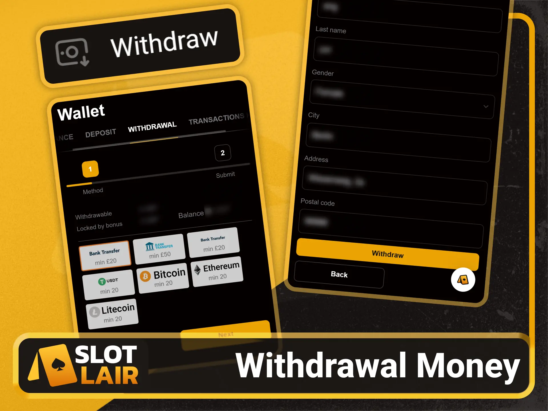 Request fast payouts of your winnings on the Slotlair official platform.