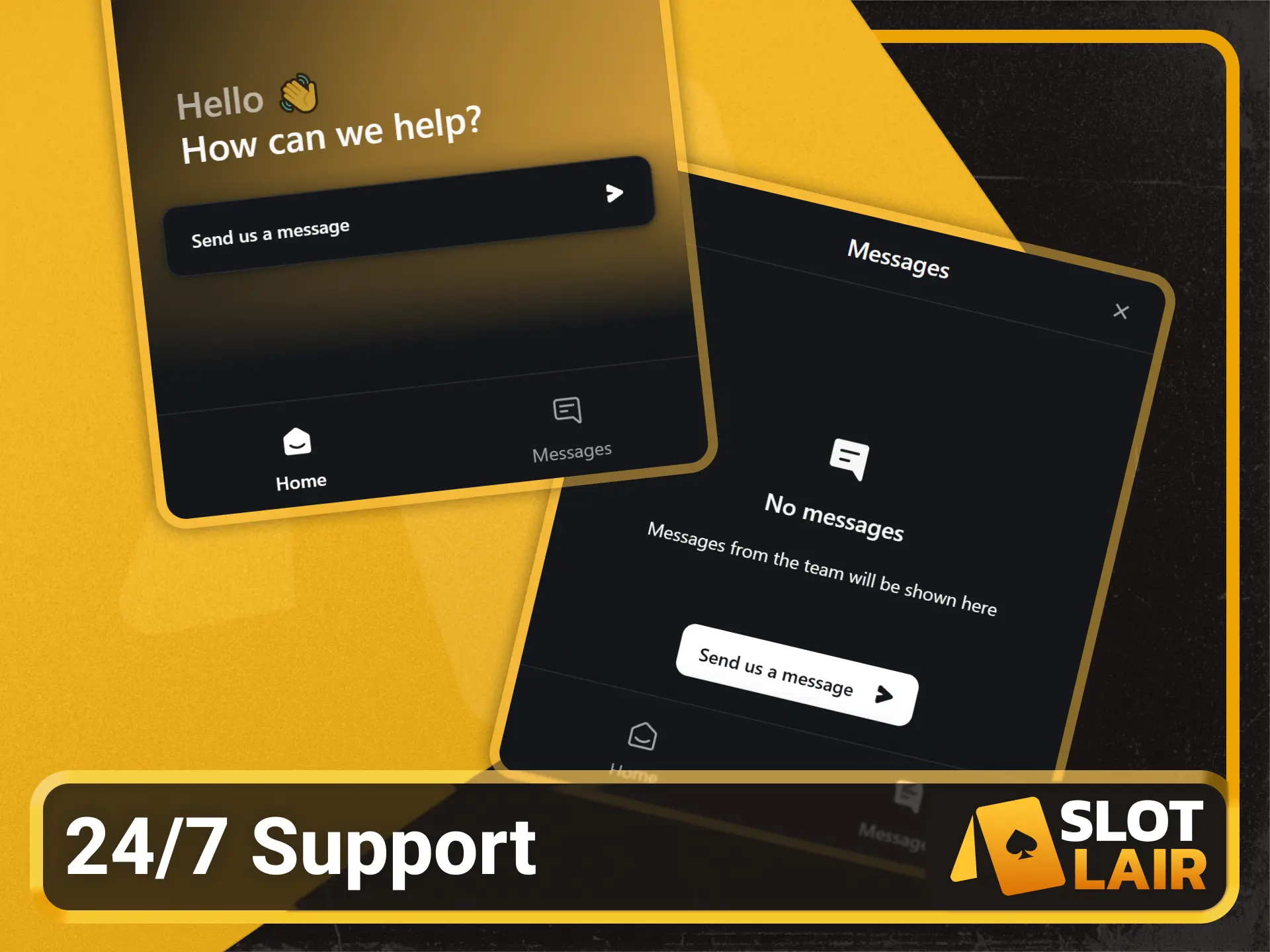 Access the twenty four hour live chat on Slotlair official.